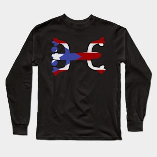 Puerto Rican Flag Frog Variant Long Sleeve T-Shirt